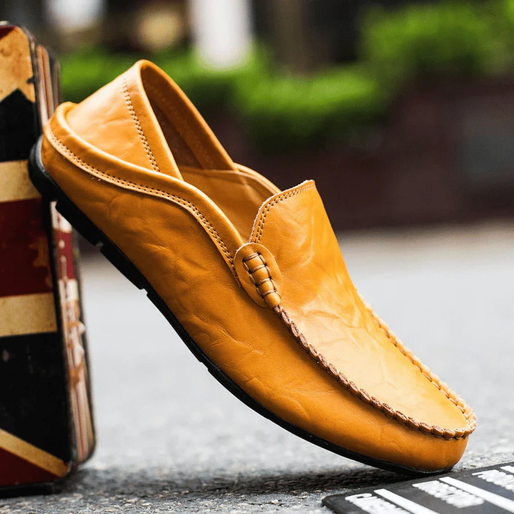 Men's Refined Italian Moccasins, Slip-On Shoes for Smart Style — product photo