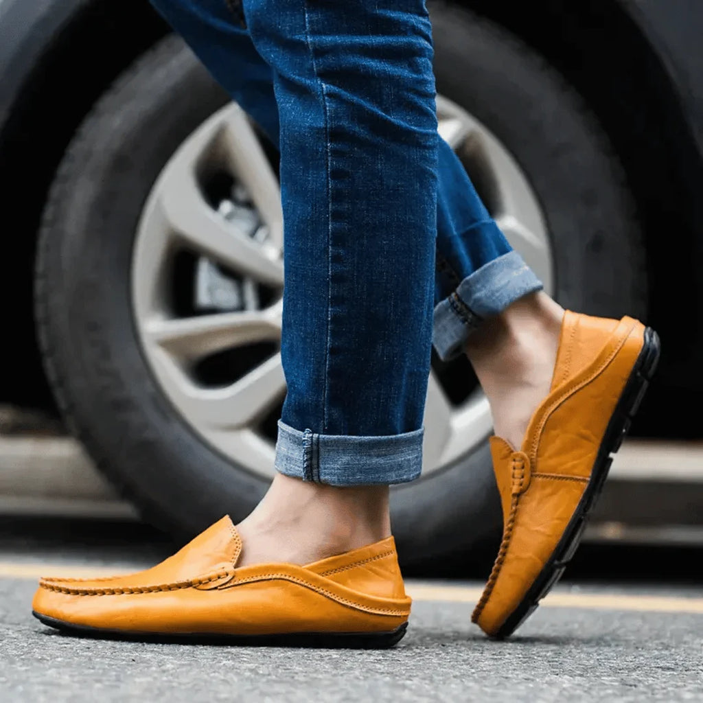 Men's Refined Italian Moccasins, Slip-On Shoes for Smart Style — product photo