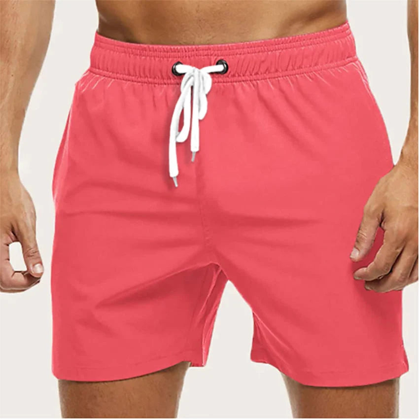 Men's Quick-Dry Swim Shorts for Beach and Pool Holidays — Pink