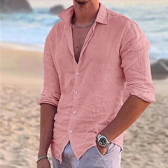Men's Relaxed Fit Breathable Shirt for Summer Smart-Casual Style — product photo