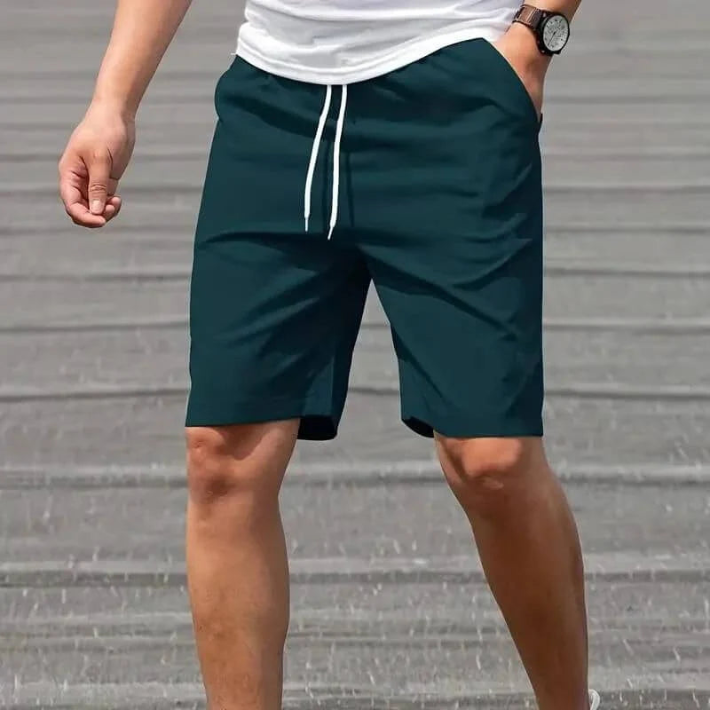 Men's Trendy Casual Shorts for Summer Weekend Getaways — Dark Green