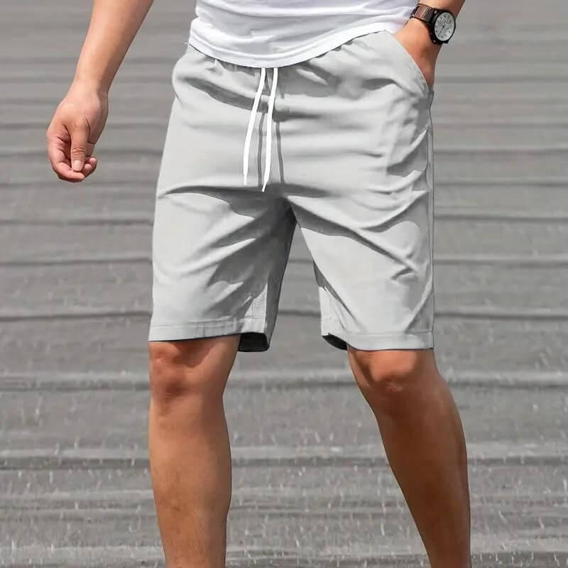 Men's Trendy Casual Shorts for Summer Weekend Getaways — Gray