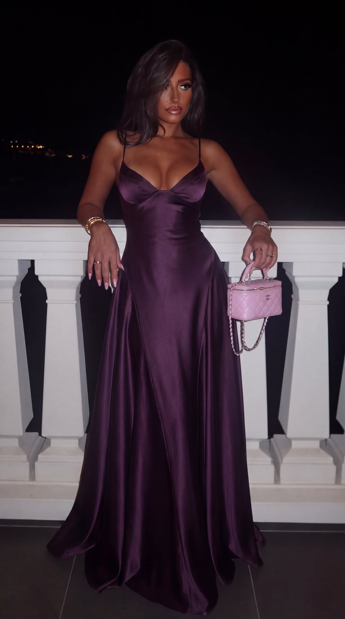 Plum maxi dress, product photo 3