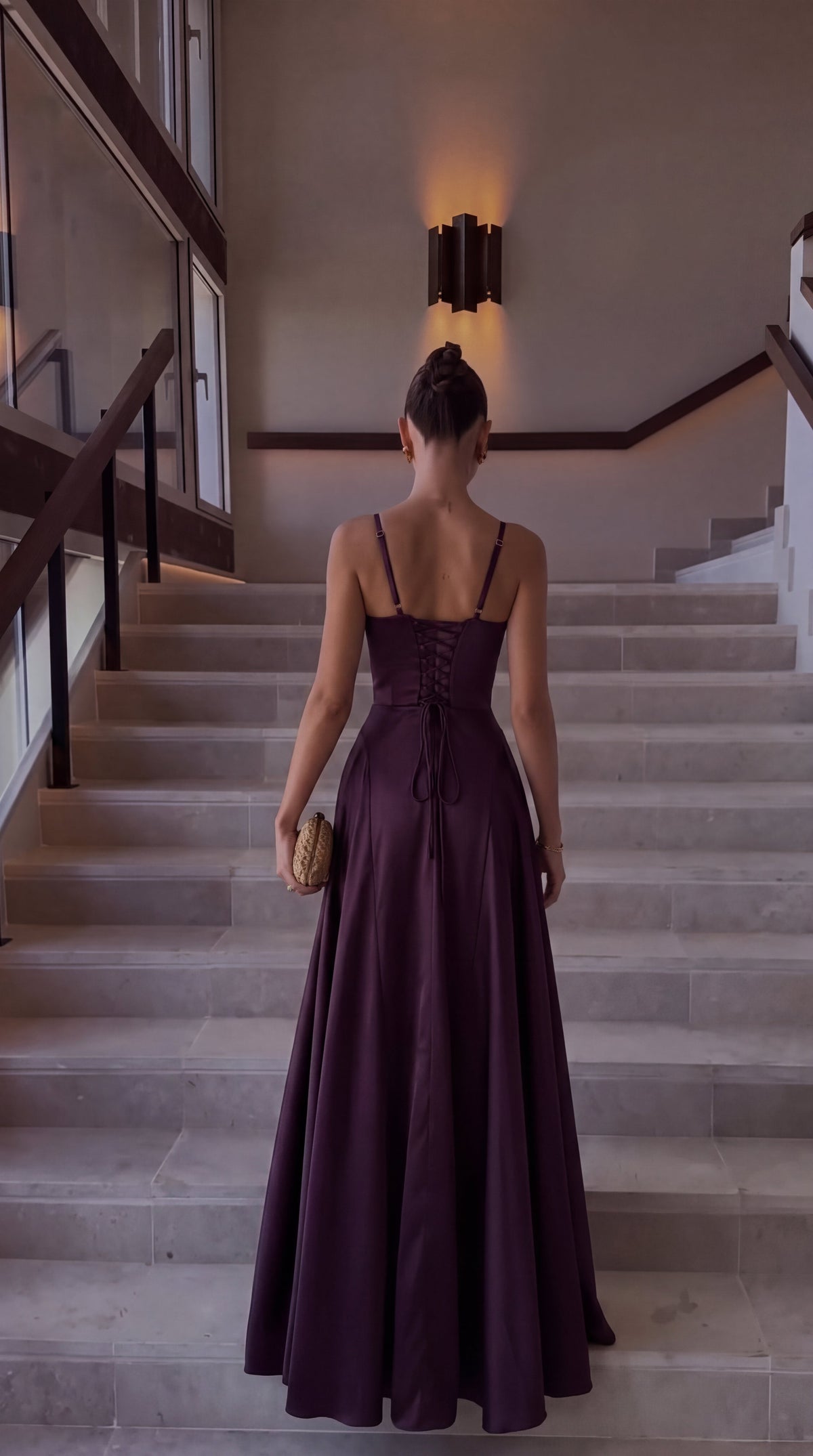 Plum maxi dress, product photo 4