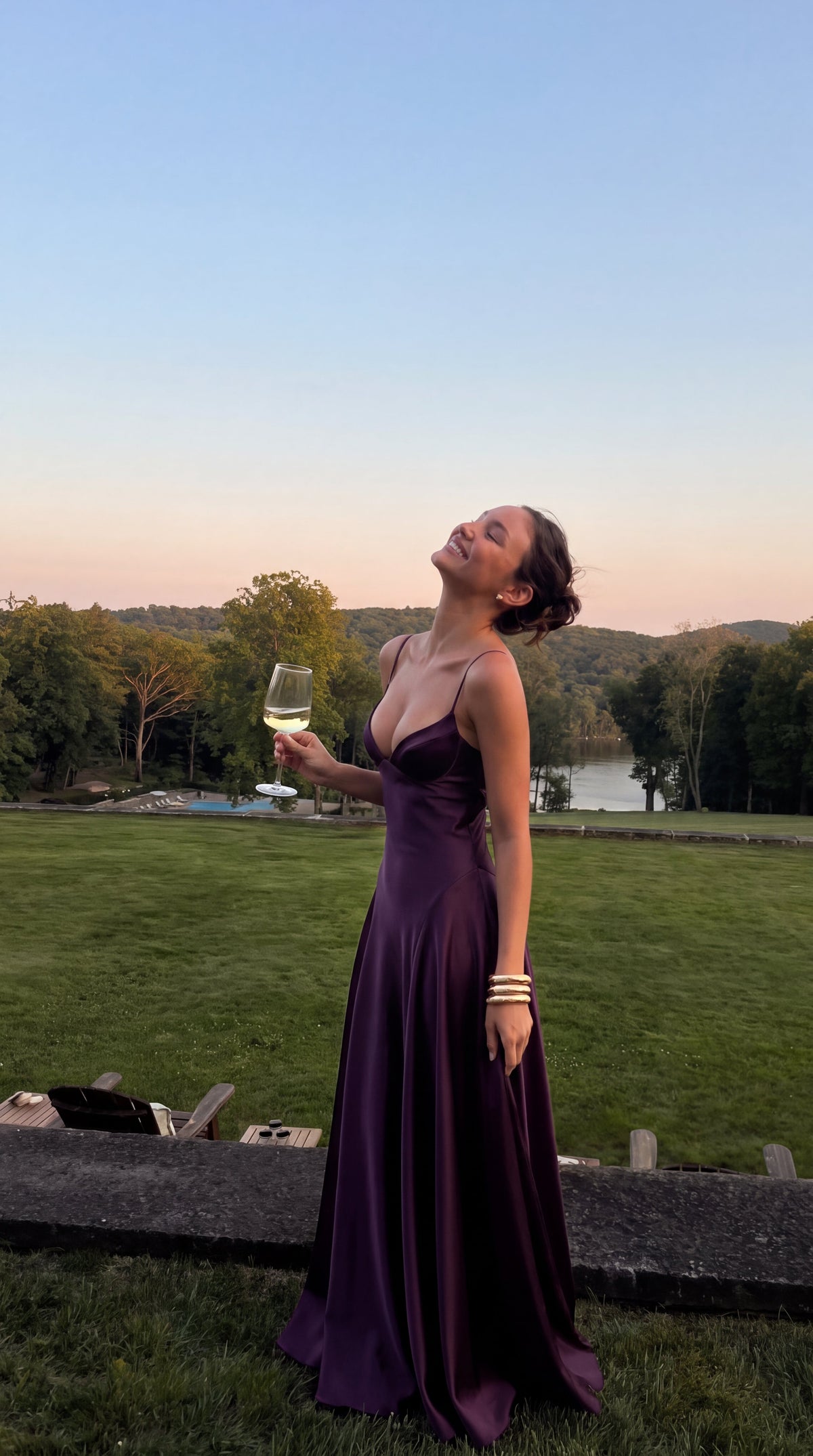 Plum maxi dress, product photo 5