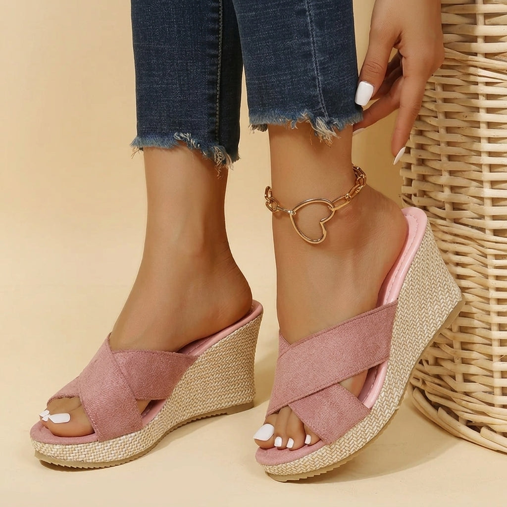 Women's colour-block wedge sandals, available in multiple colourways, photo 5