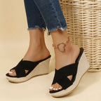 Women's colour-block wedge sandals, available in multiple colourways, photo 6