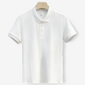 Men’s white men's lightweight cotton polo shirt