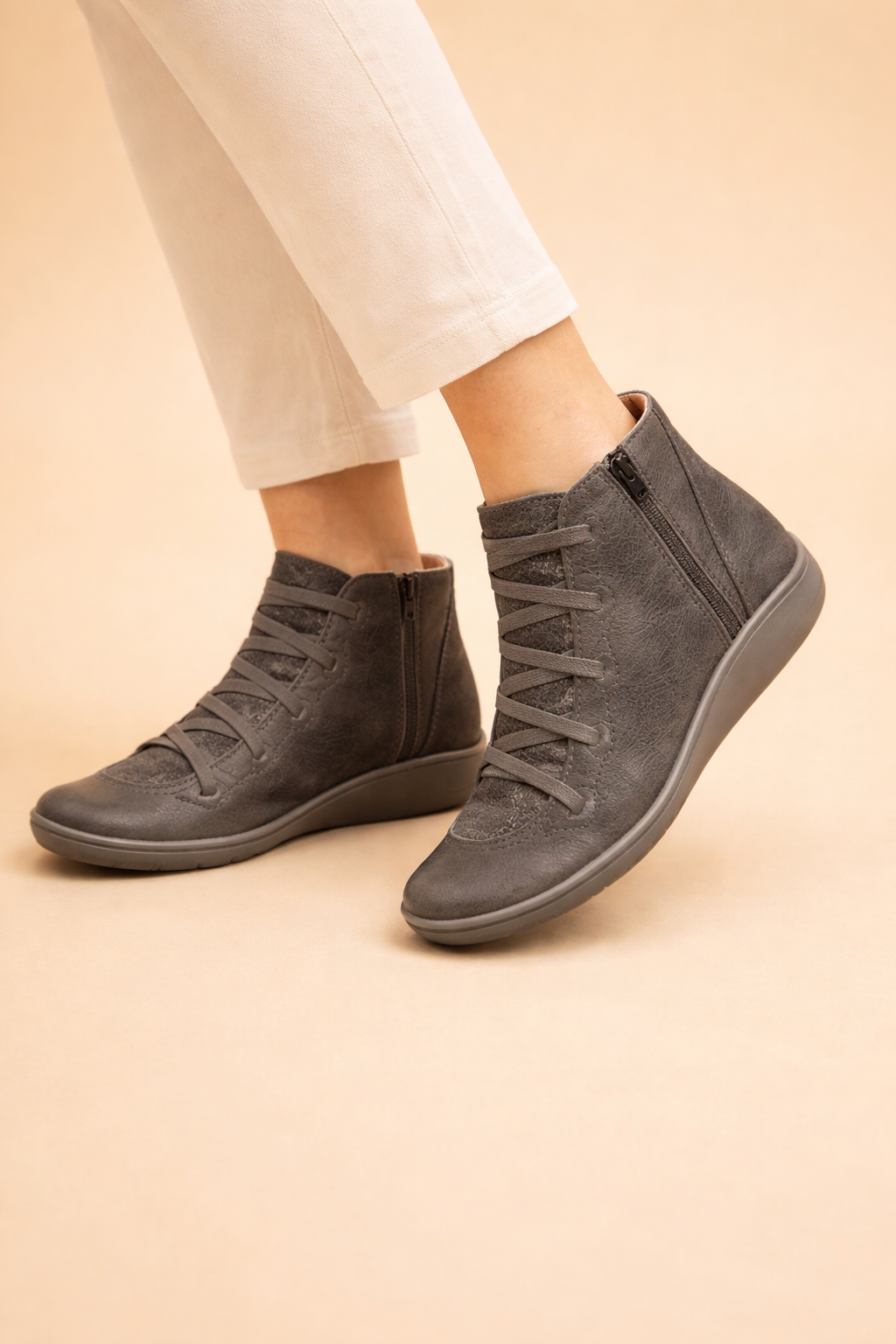 women's ankle boots low block heel