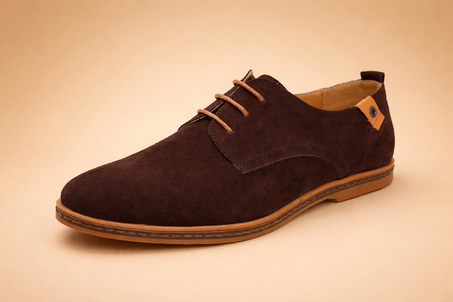 men's vegan leather lace-up oxford shoes