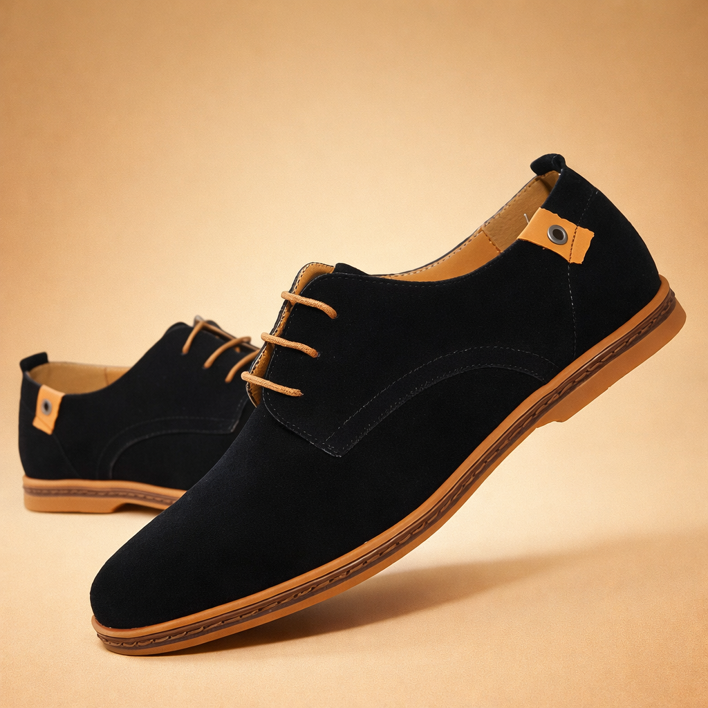 men's vegan leather lace-up oxford shoes