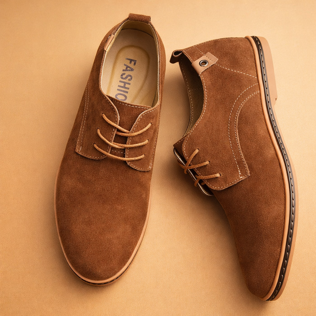 men's vegan leather lace-up oxford shoes