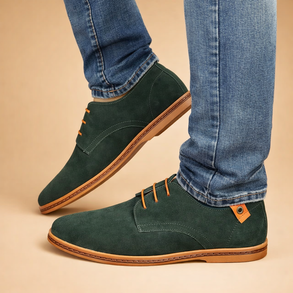 men's vegan leather lace-up oxford shoes
