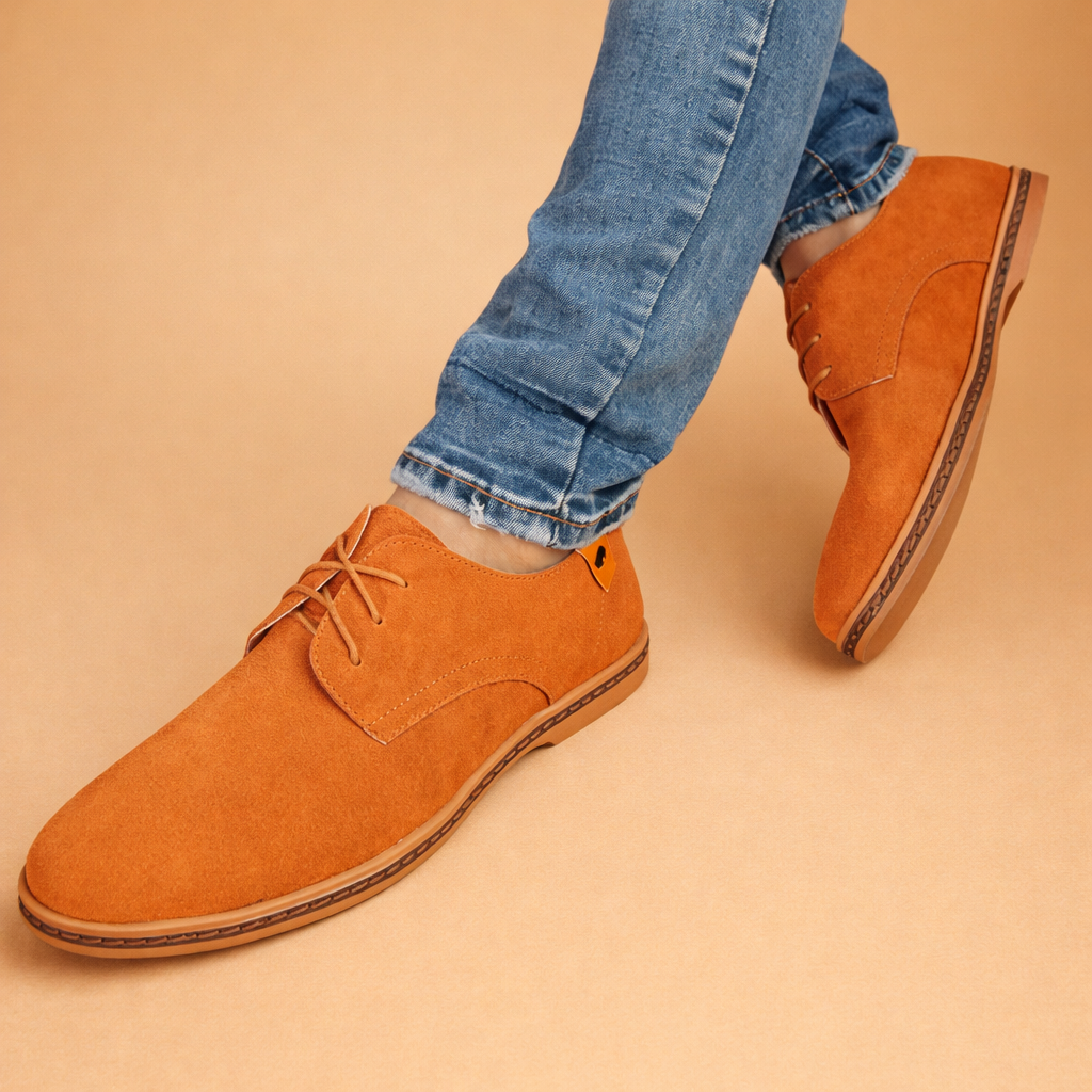 men's vegan leather lace-up oxford shoes