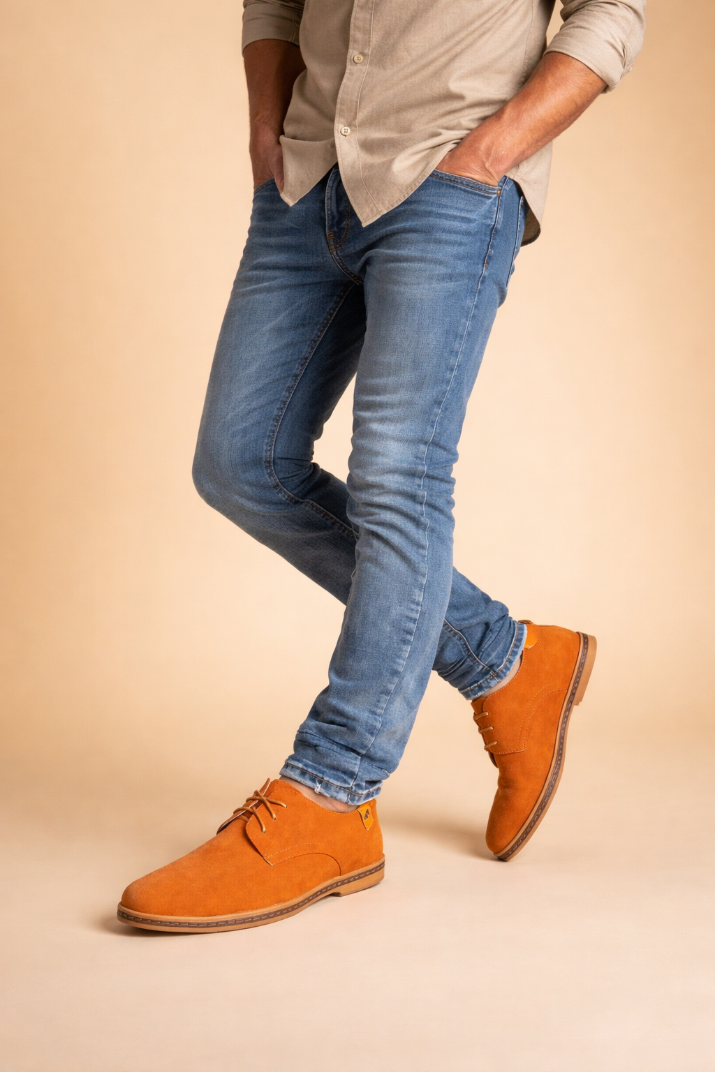 men's vegan leather lace-up oxford shoes