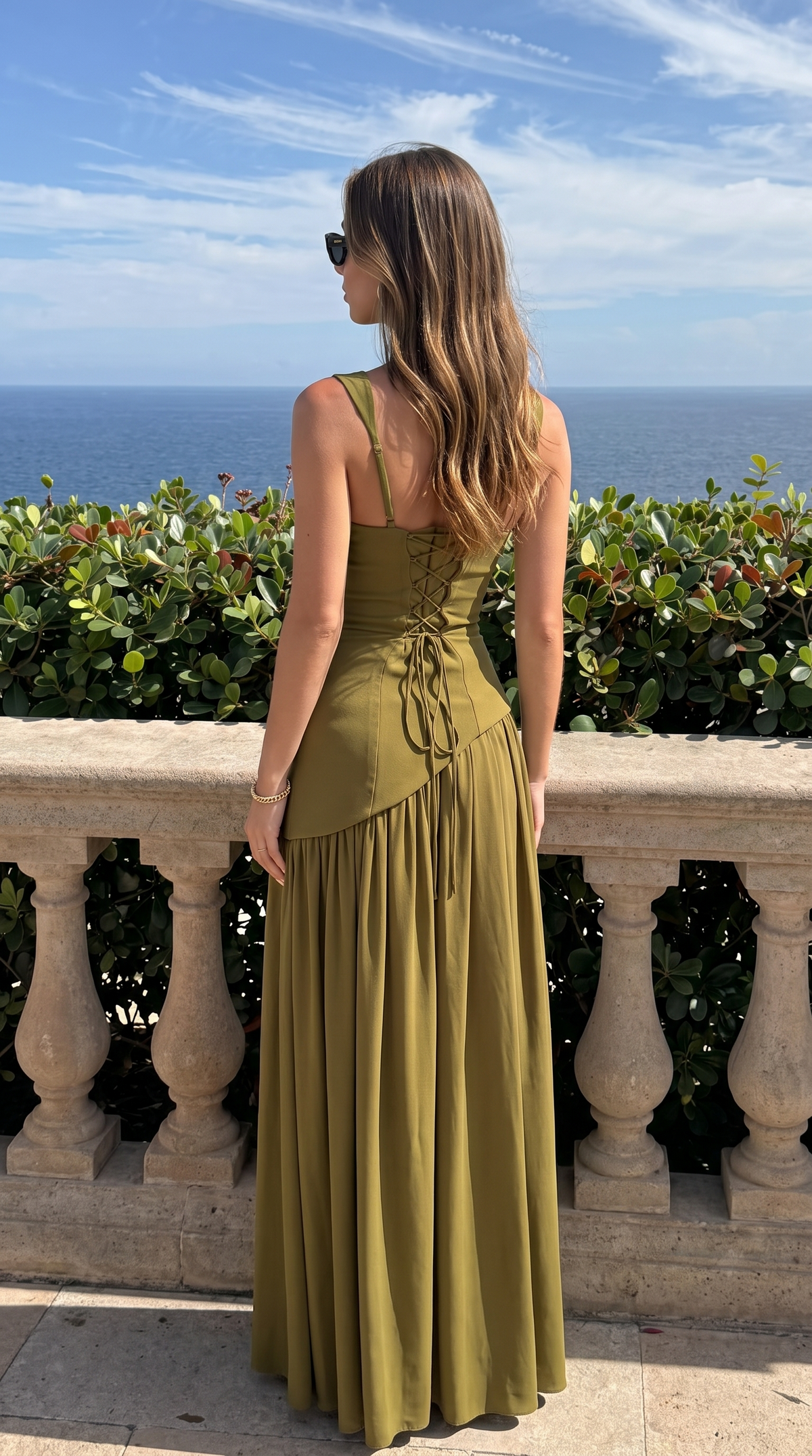 Deep Olive maxi dress, product photo 3