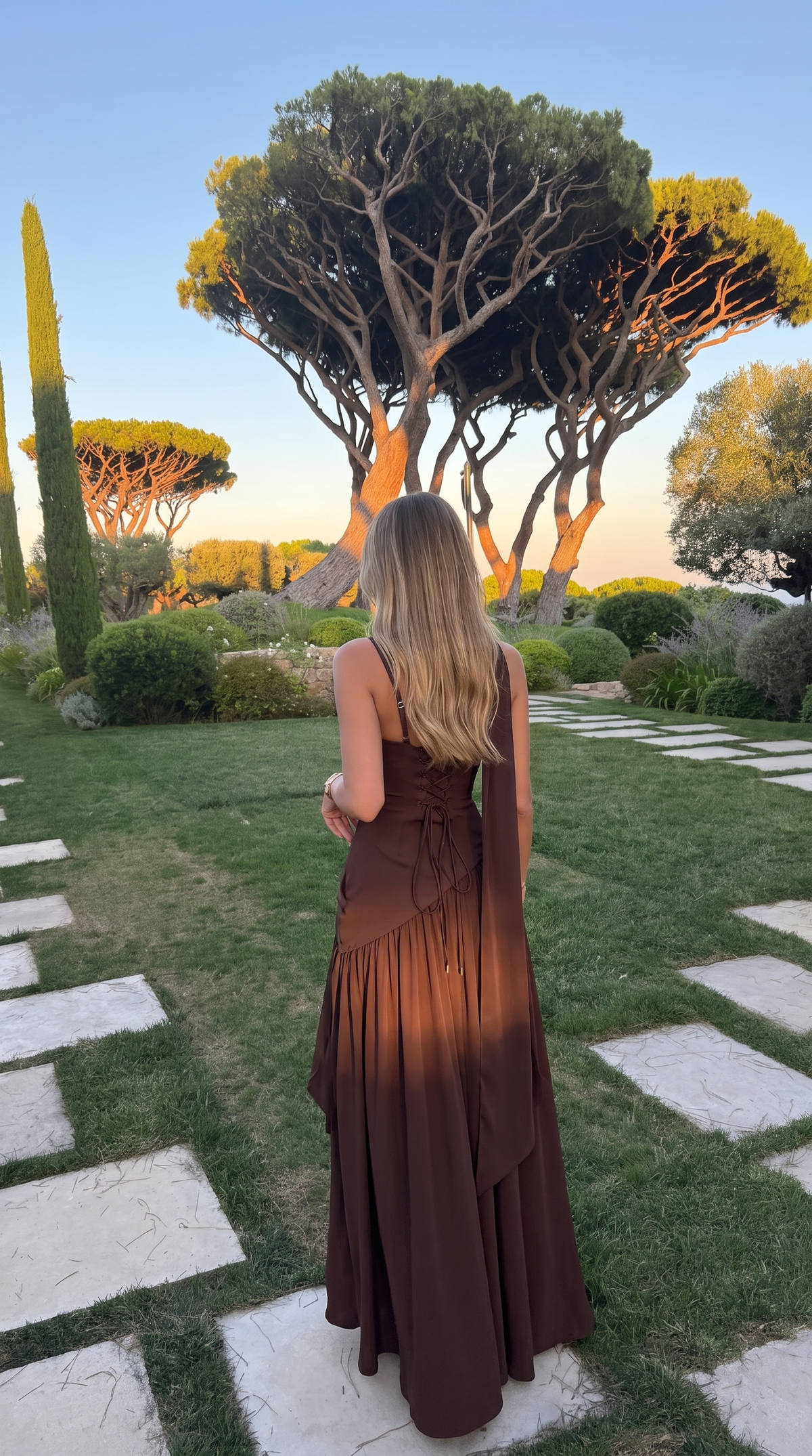 Plum Brown maxi dress, product photo 2