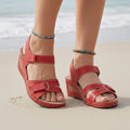 Women's adjustable walking sandals, available in multiple colourways