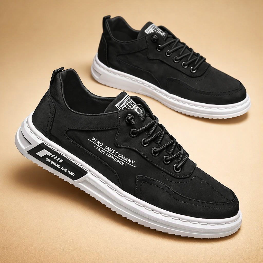 men's low-top lace-up street sneakers