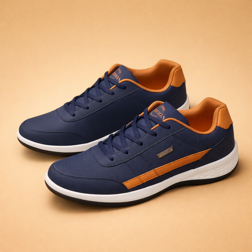 men's cushioned casual lace-up sneakers