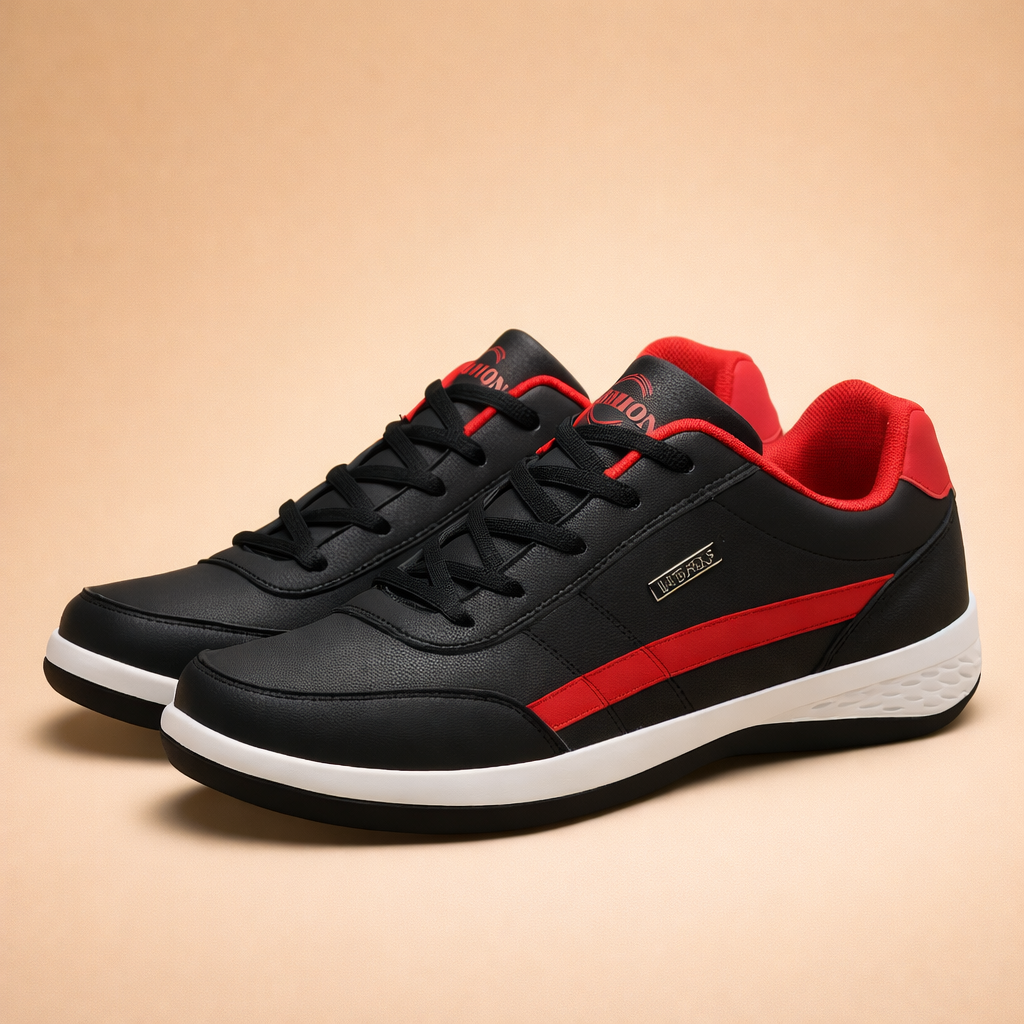 men's cushioned casual lace-up sneakers