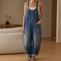 Maeve | Women's Relaxed Wide-Leg Denim Dungarees for Everyday Wear