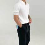 Men’s light brown men's ribbed cotton t-shirt mesh