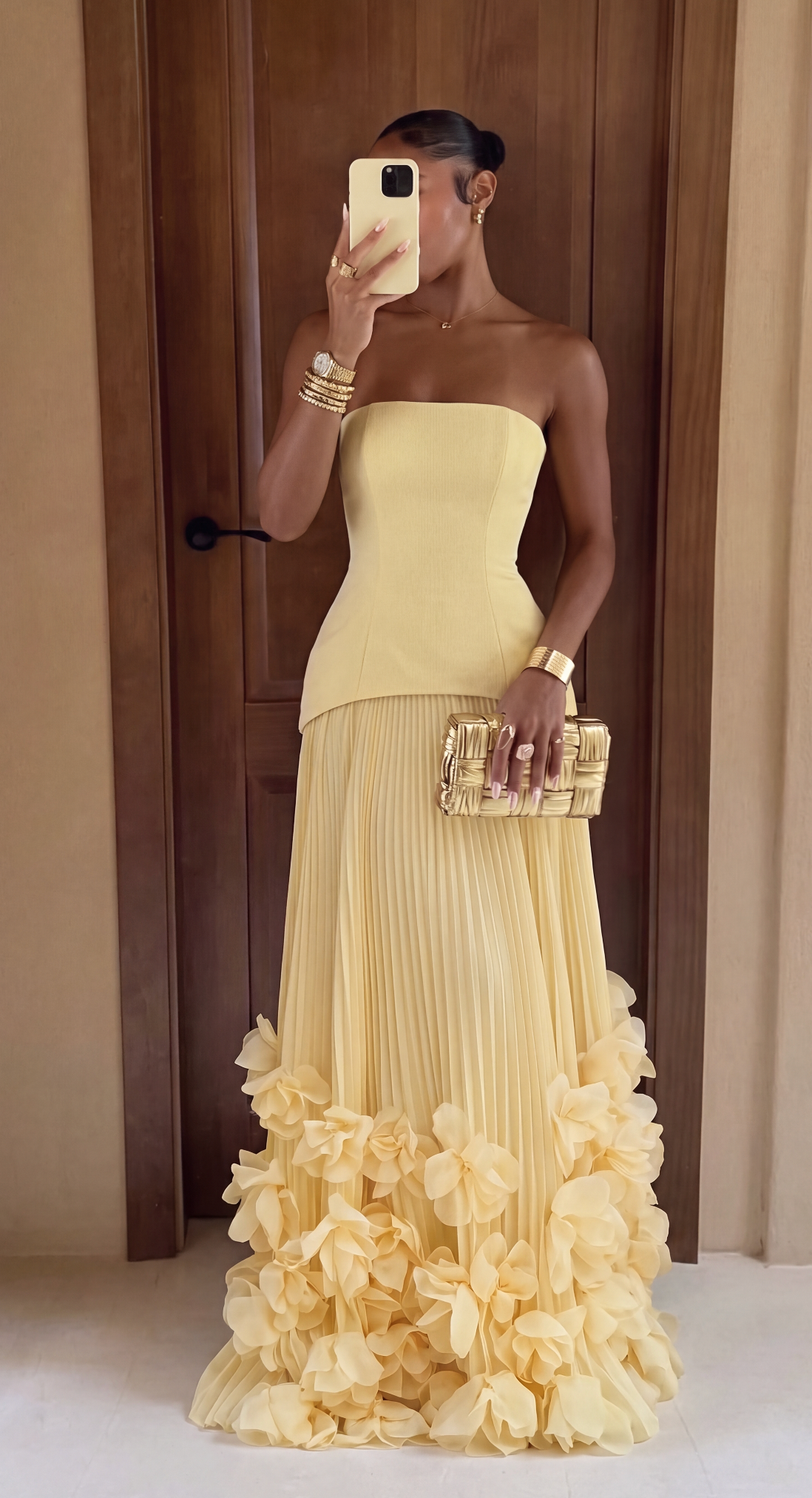 Close-up detail shot of the White maxi dress showing the design and stitching