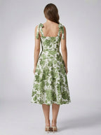 Women’s green women's floral a-line dress