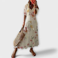 Layla | Women's Maxi Dress Flowing Boho Adjustable-Waist for Summer