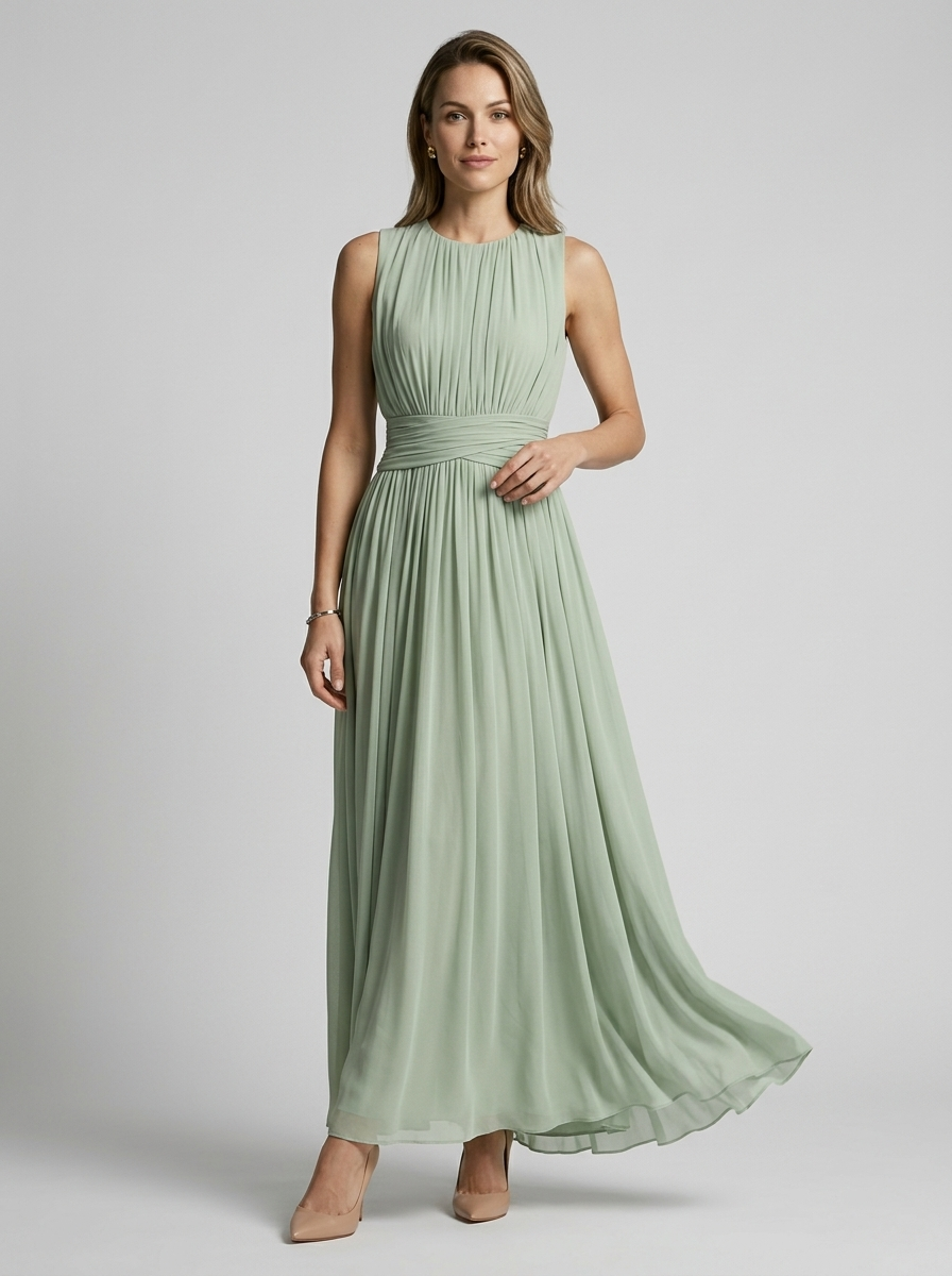 Women’s light blue women's chiffon maxi dress wedding guest