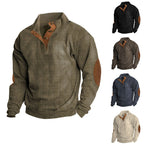 Men's black outdoor fleece jumper with crew neck