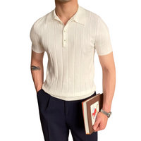 Cassian | Men's Knitted Polo Shirt Old Money