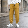 Men's mustard yellow corduroy jogger pants