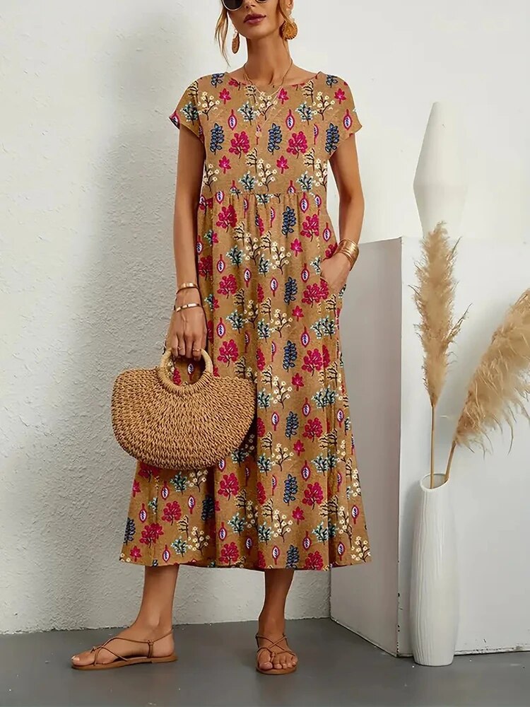 Women's cotton dress, available in multiple colourways