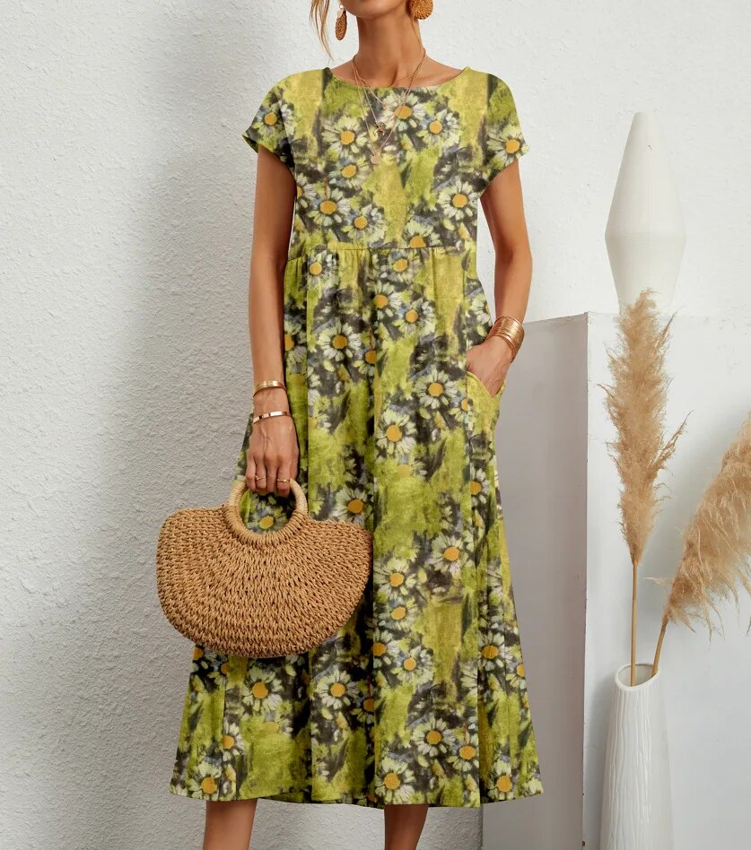 Women's cotton dress, available in multiple colourways, product photo 8