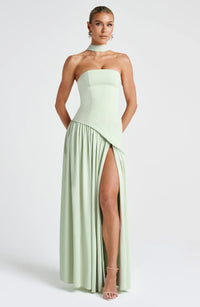 Dania | Women's Strapless Maxi Dress Slit