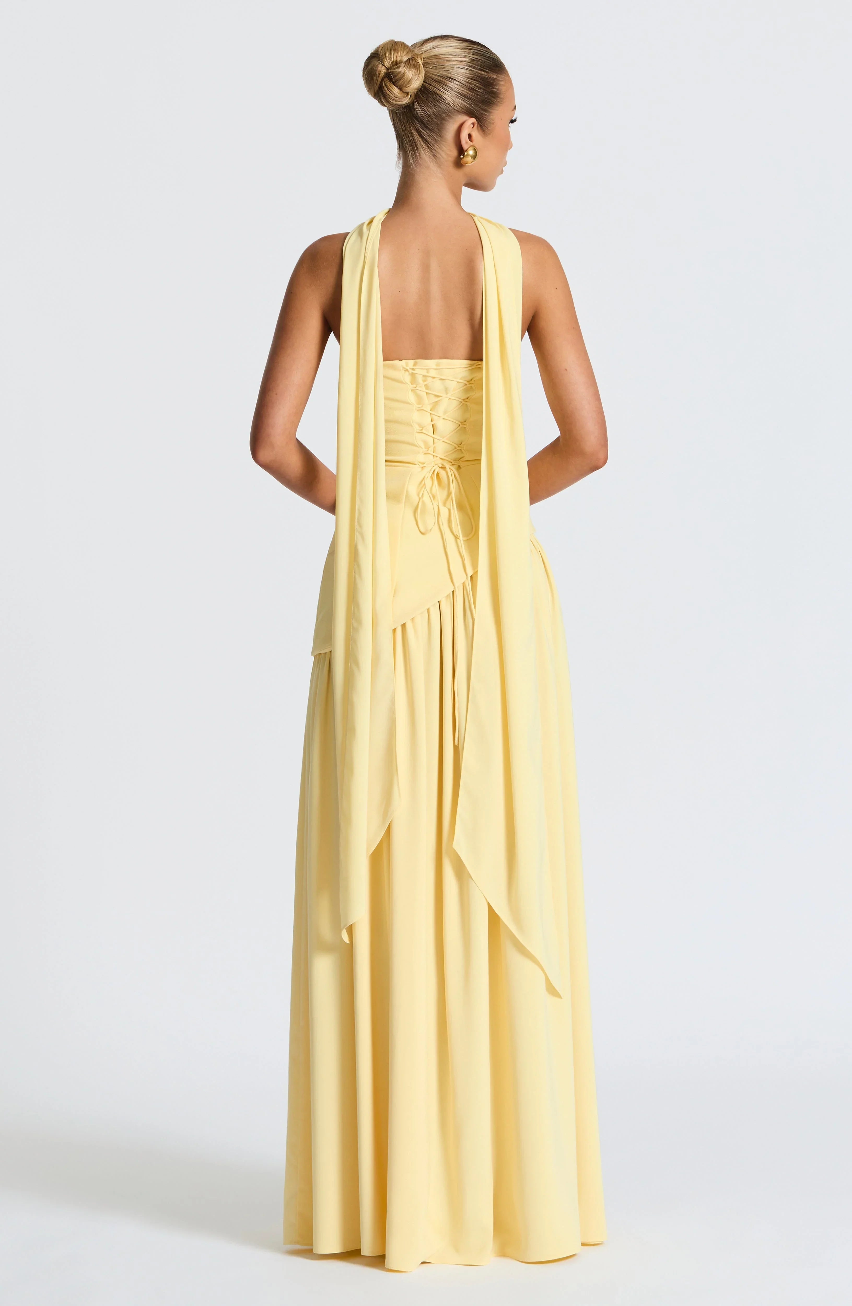 Women’s women's strapless maxi dress slit