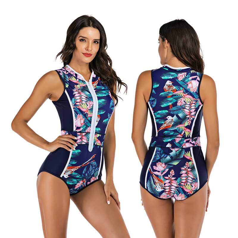 Women's Active One-Piece Swimsuit for Summer Swimming Laps — Multi-color