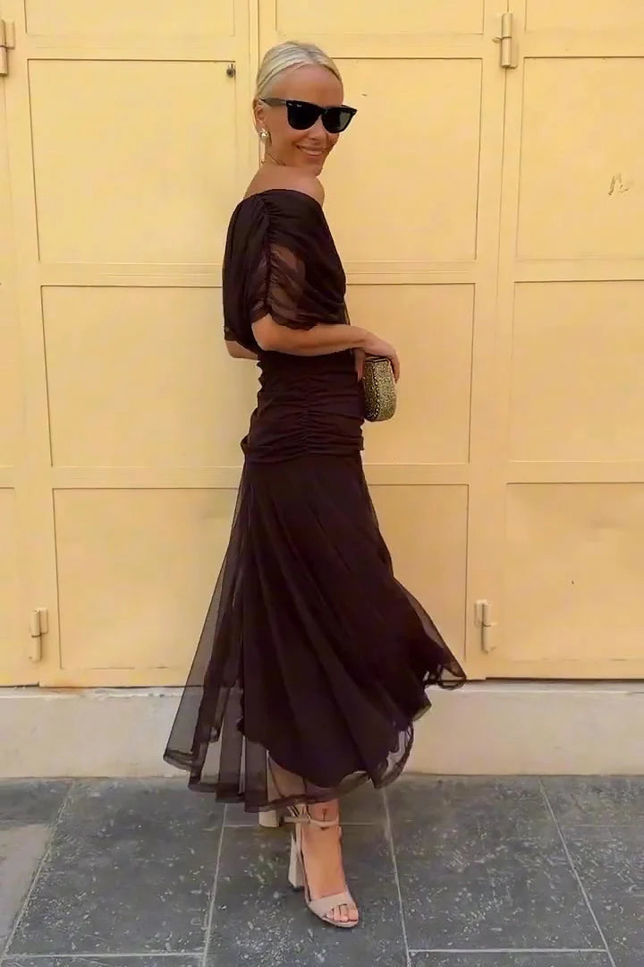 Women's V-Neck Maxi Dress for Wedding Guest Occasions — product photo