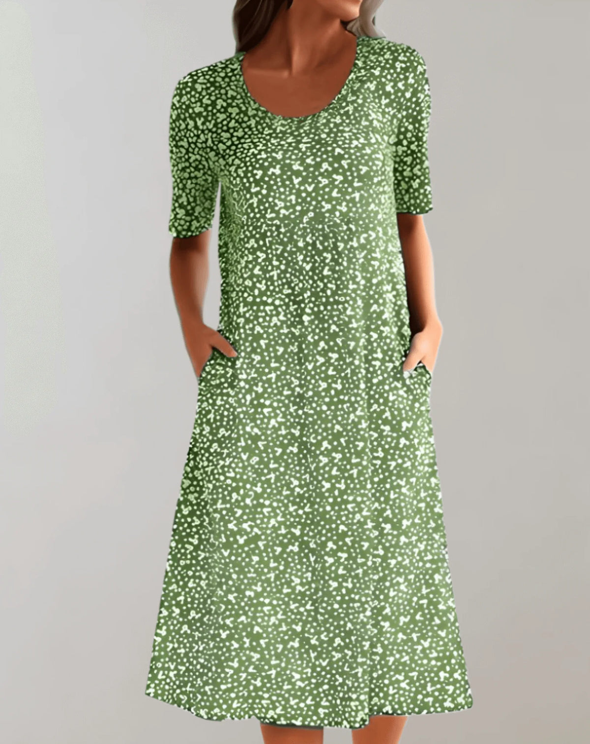 Women's Lightweight V-Neck Sundress in Eight Colourways — Green