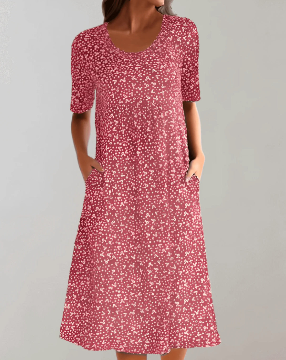 Women's Lightweight V-Neck Sundress in Eight Colourways — Red