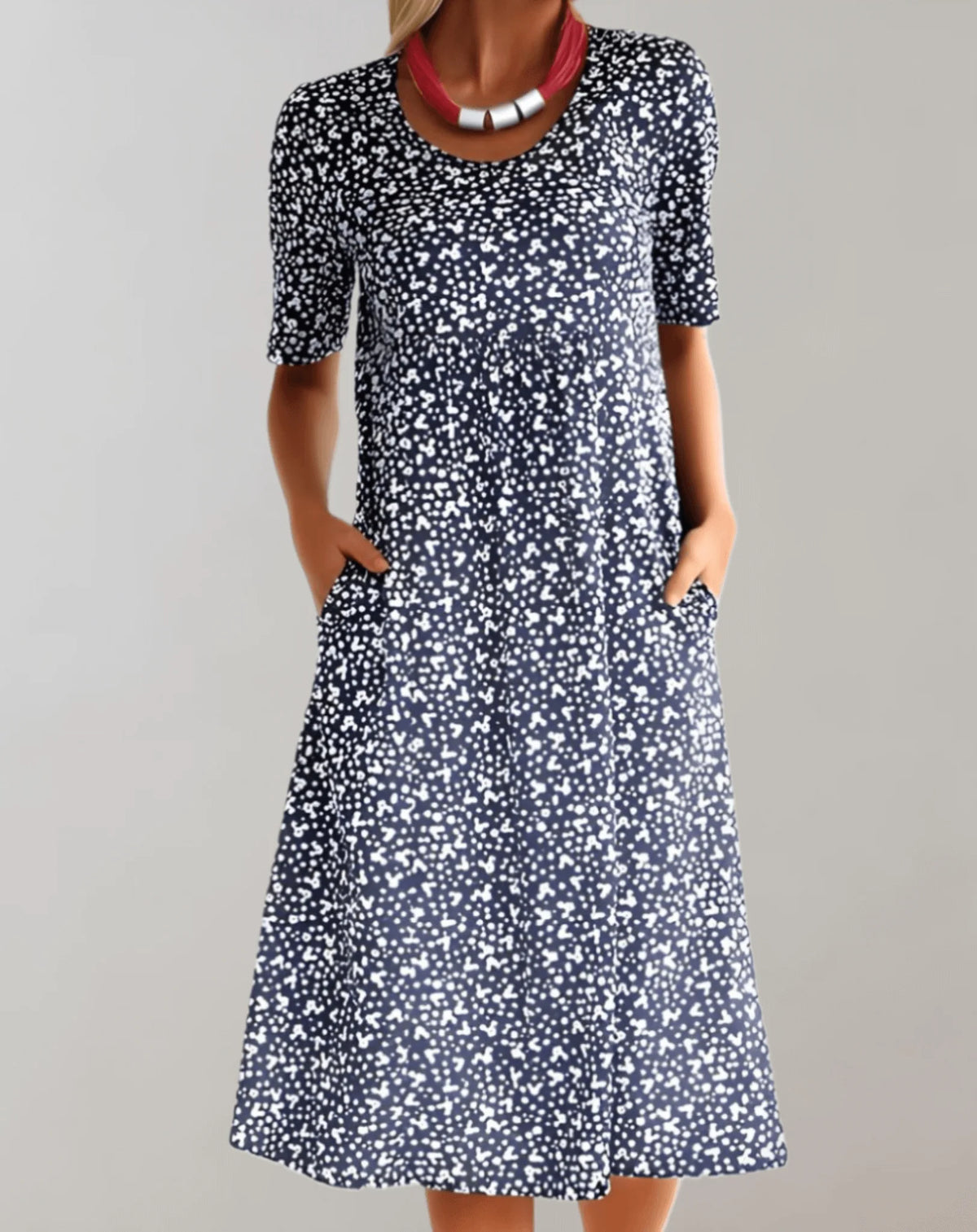 Women's Lightweight V-Neck Sundress in Eight Colourways — Dark blue
