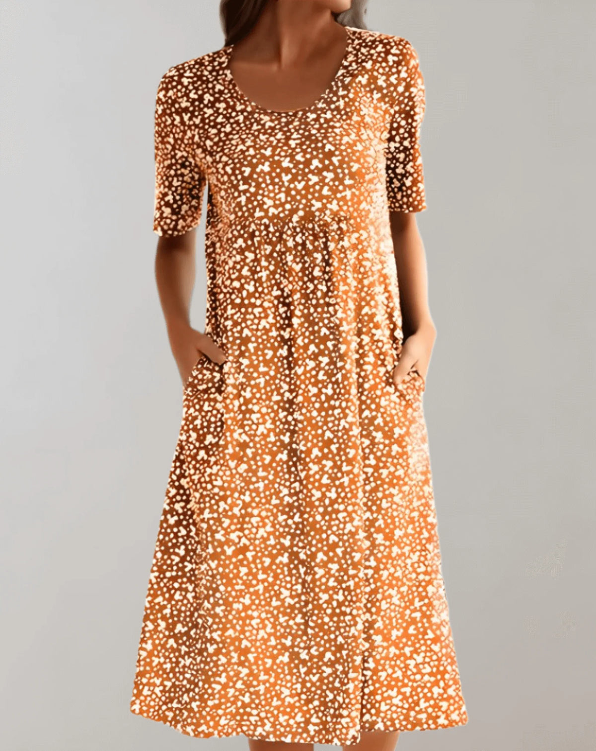 Women's Lightweight V-Neck Sundress in Eight Colourways — Orange