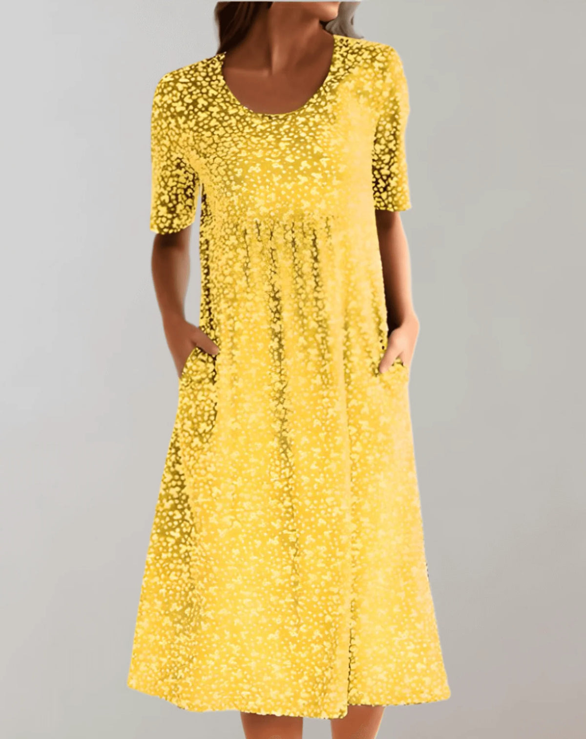 Women's Lightweight V-Neck Sundress in Eight Colourways — Yellow