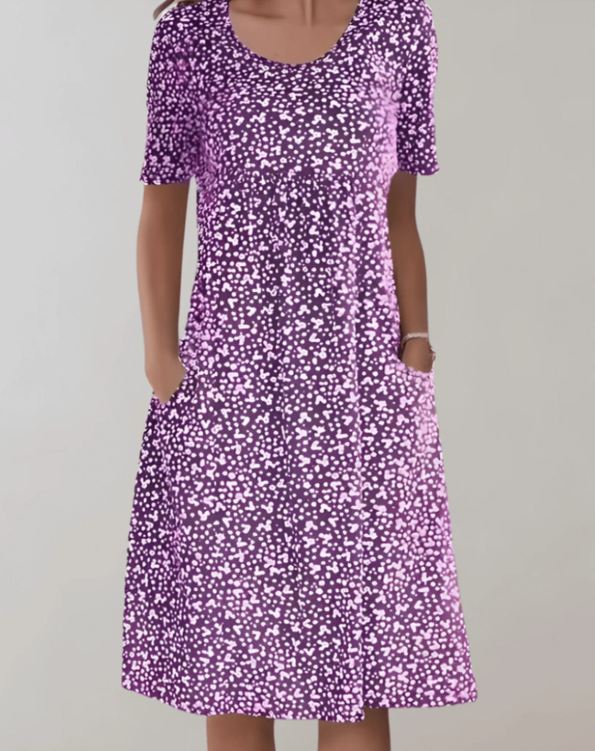 Women's Lightweight V-Neck Sundress in Eight Colourways — Violet