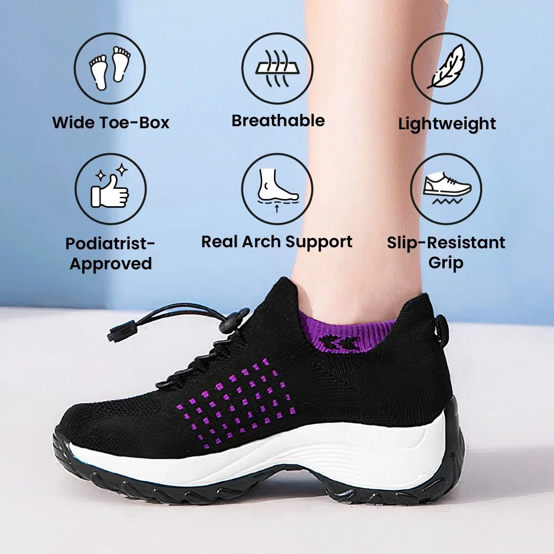 Women's Ortho Stretch Cushion Sneakers for All-Day Wear — product photo