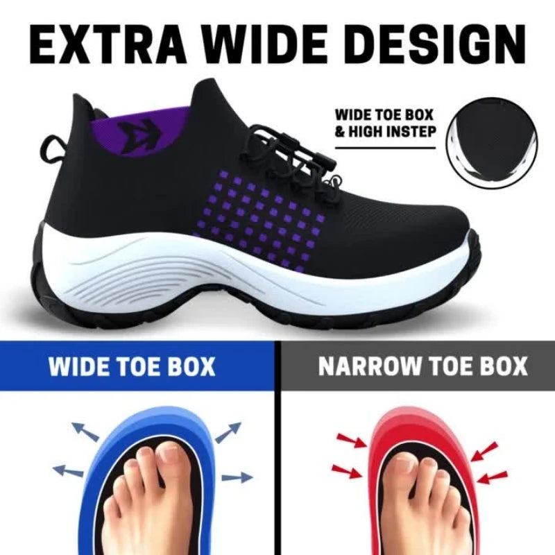 Women's Ortho Stretch Cushion Sneakers for All-Day Wear — product photo
