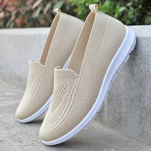 Women's Orthopedic Breathable Summer Sneakers with Support — Beige