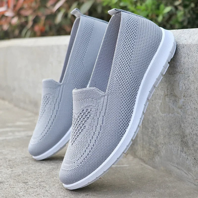Women's Orthopedic Breathable Summer Sneakers with Support — Gray
